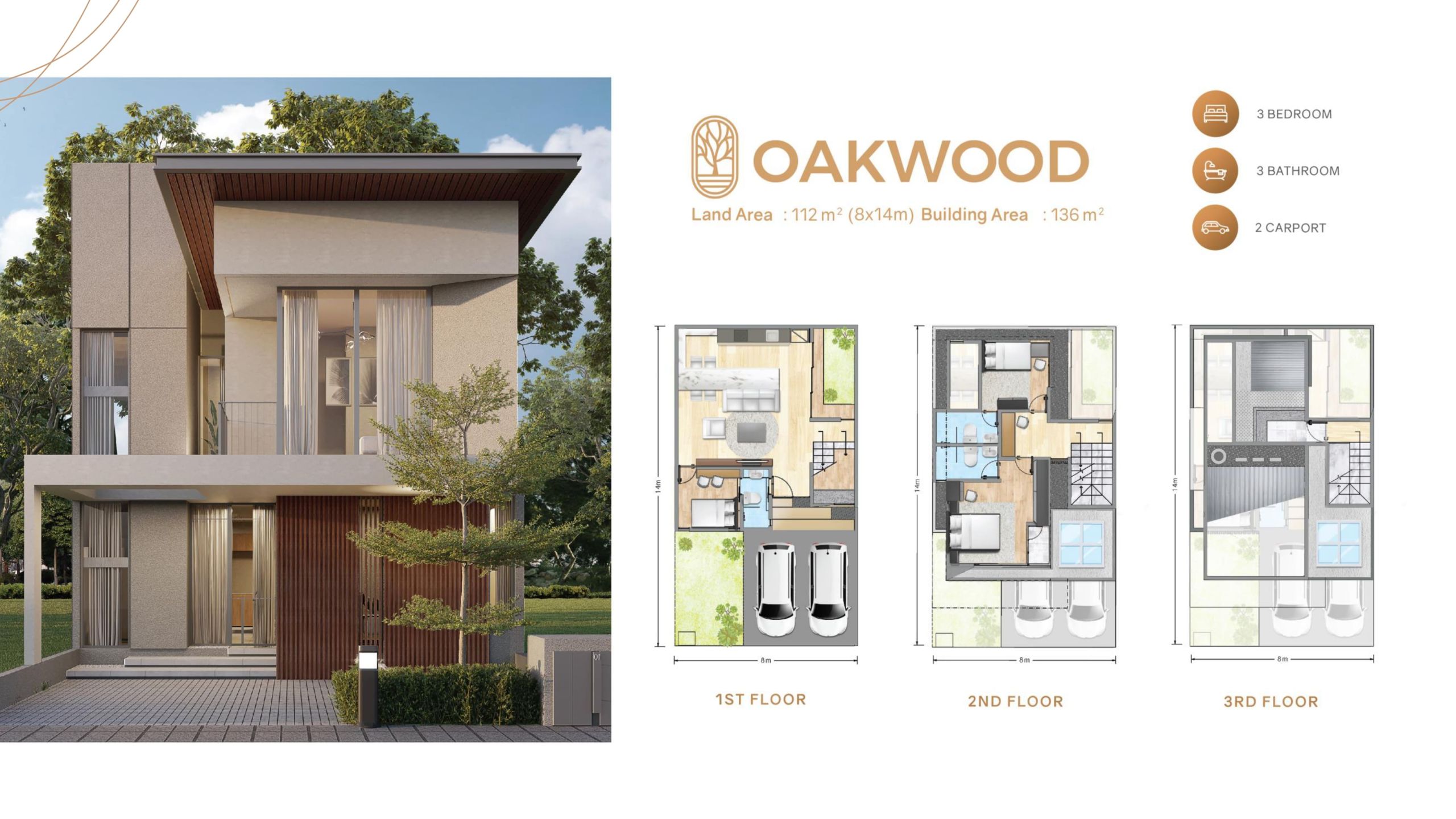 Rumah shila sawangan ecotown tipe oakwood cluster laguna depok